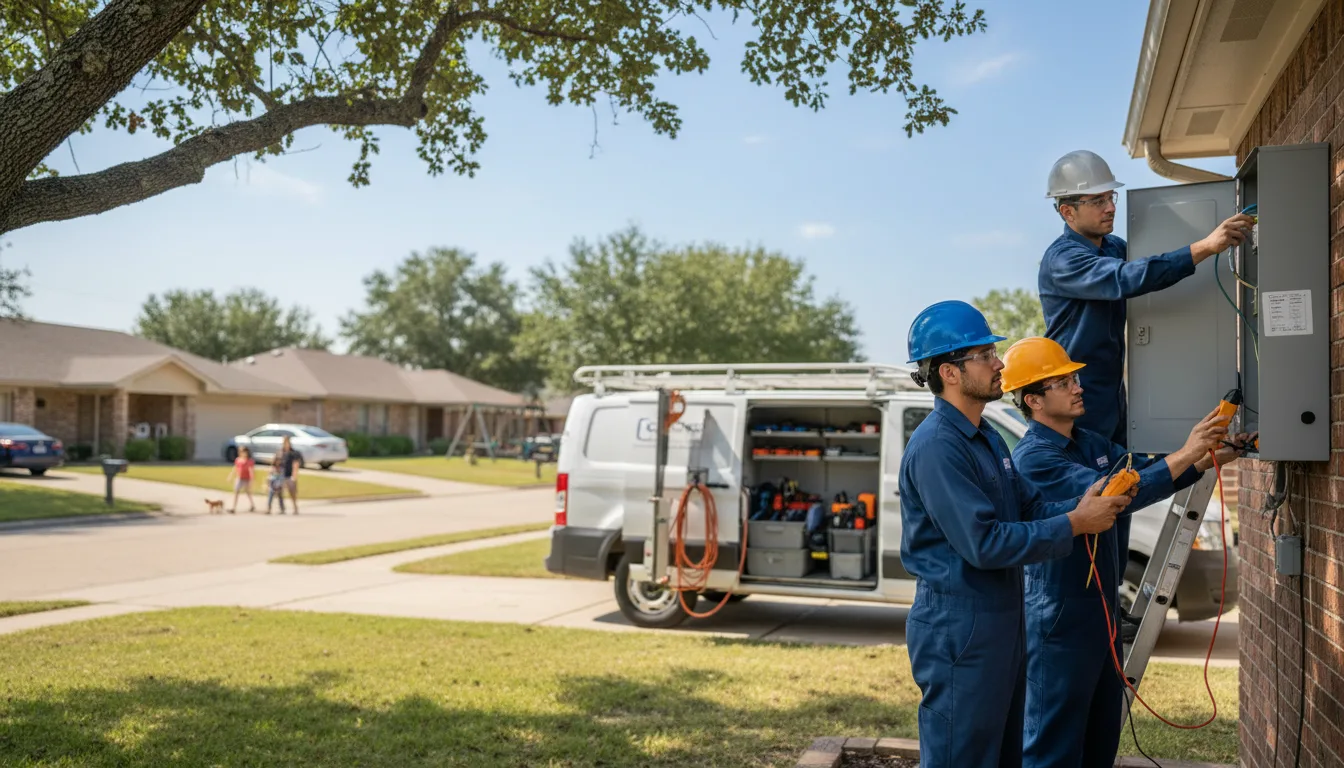 Certified electrician providing emergency electrical services in Waka, TX